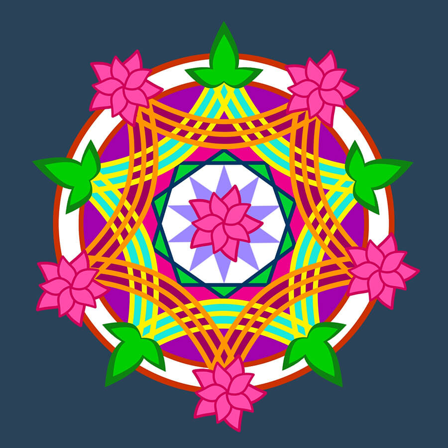 Elegant Best Rangoli Design