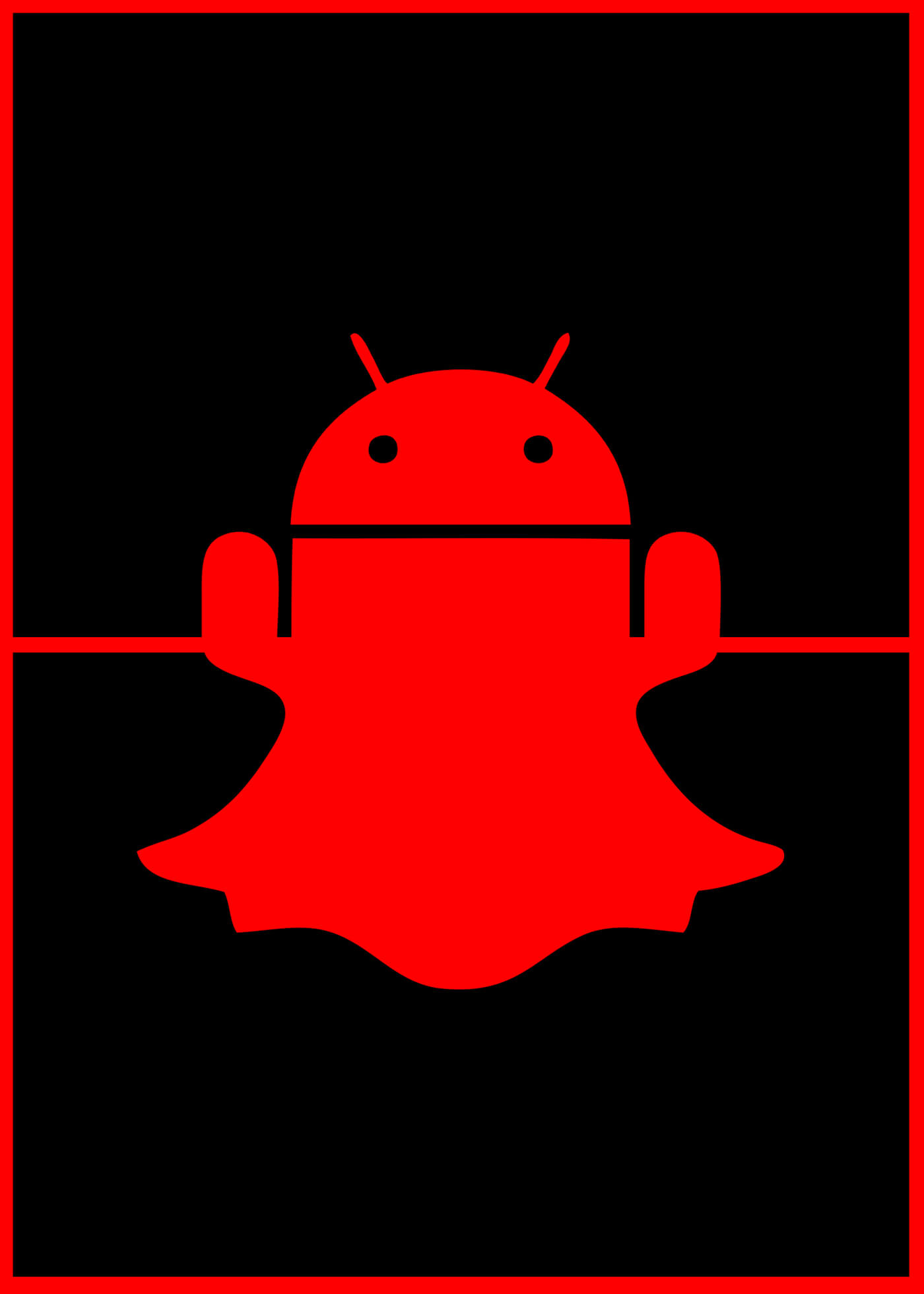 1 Android + Snapchat-Logo- Mashup