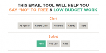 say “no” to free and low-budget work