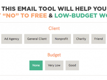 say “no” to free and low-budget work