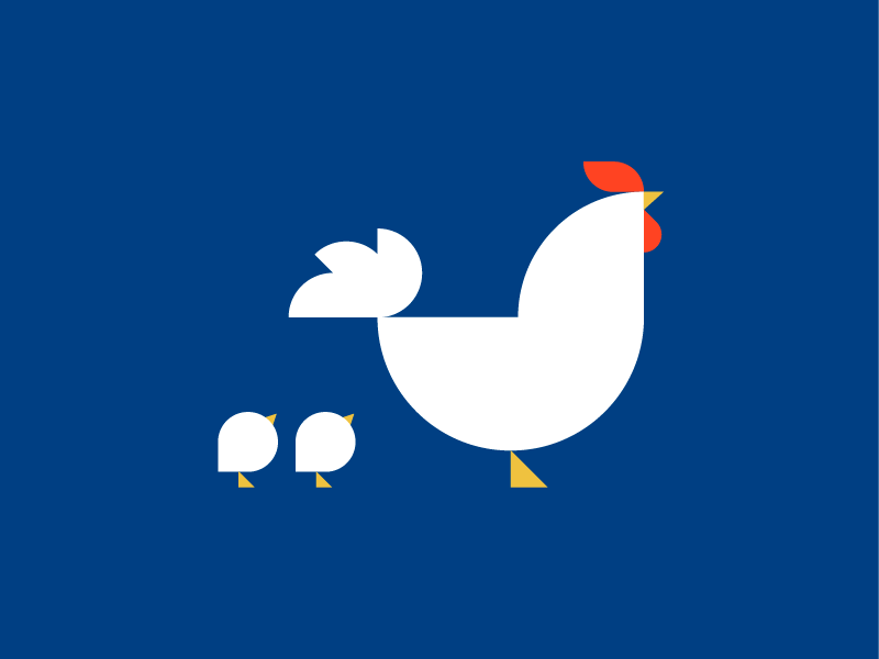 Chicken and chicks-logos-pictograms-tutorials