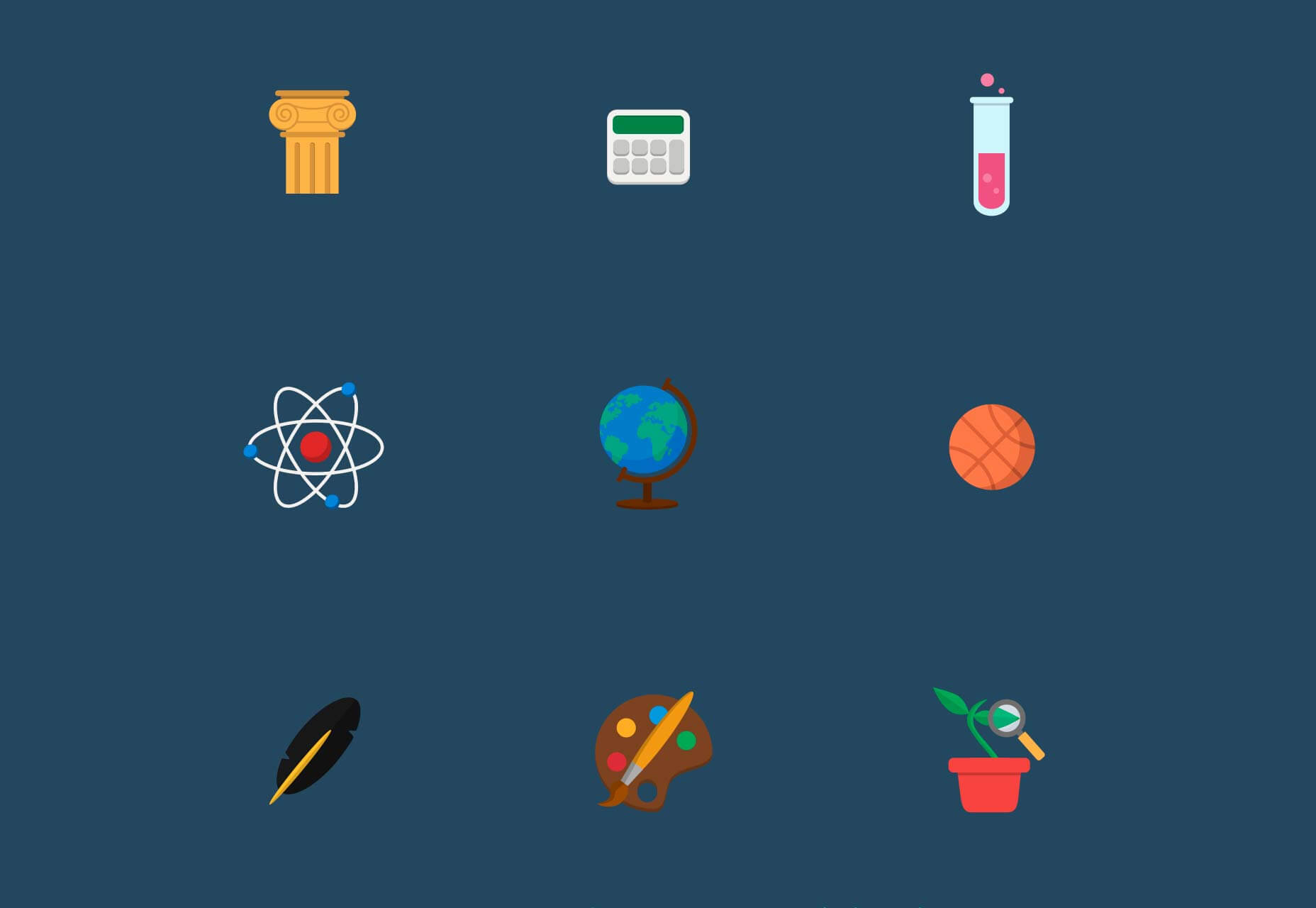 Download School Subject Icons Free