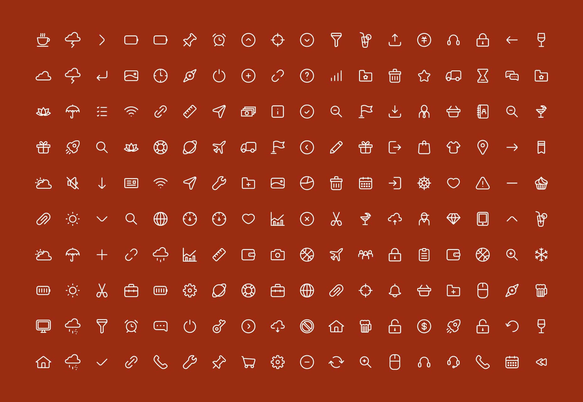 Thin Line Icons UI Download free