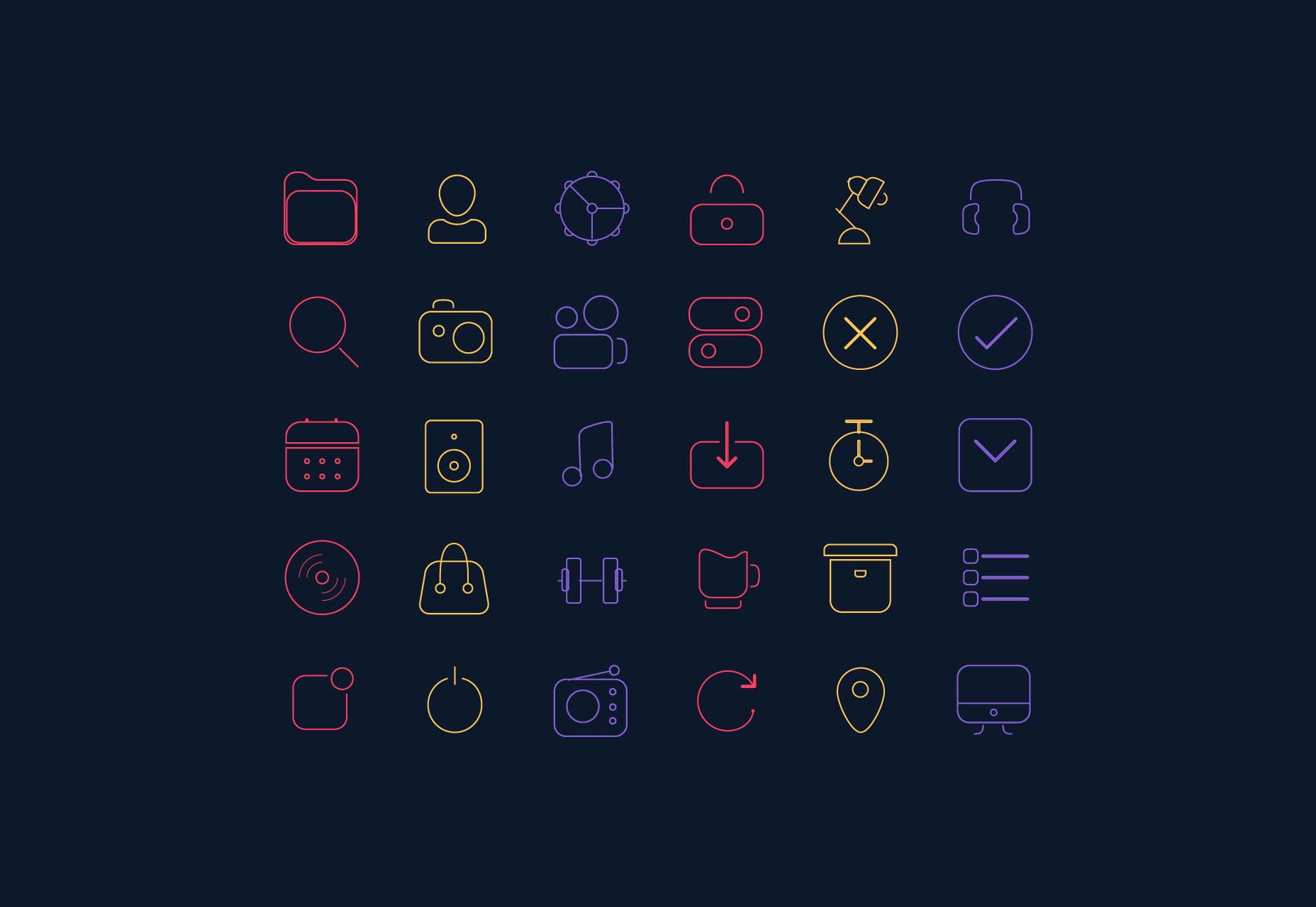 Download free 30 Line Icons
