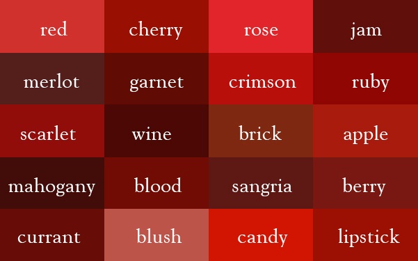 The Color Thesaurus  Color, Color names, Pink color