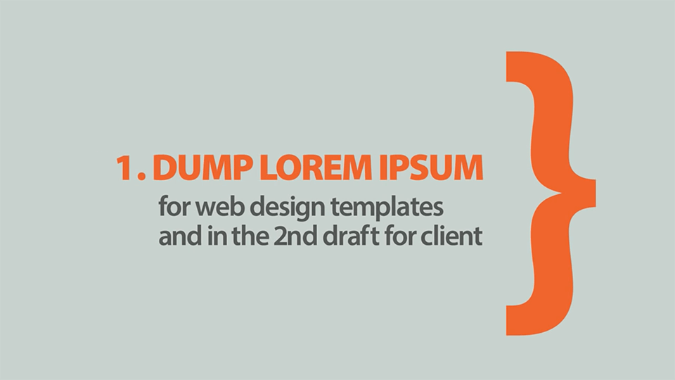 Dump Lorem Ipsum-Rules of Typography in Web Design