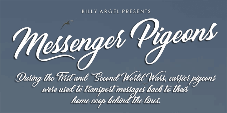Messenger Pigeons Personal Use font