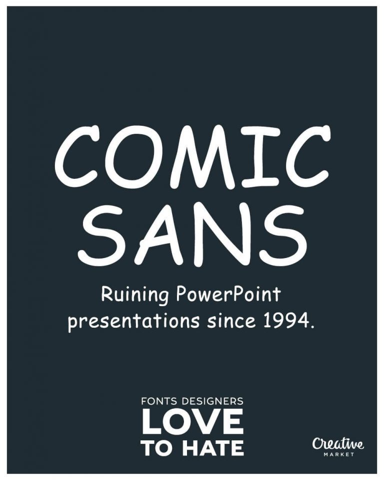 Worst Fonts Ever Comic Sans