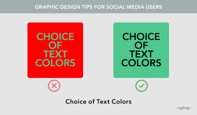 Graphic Design Tips for Social Media Users Choice of Text Colors