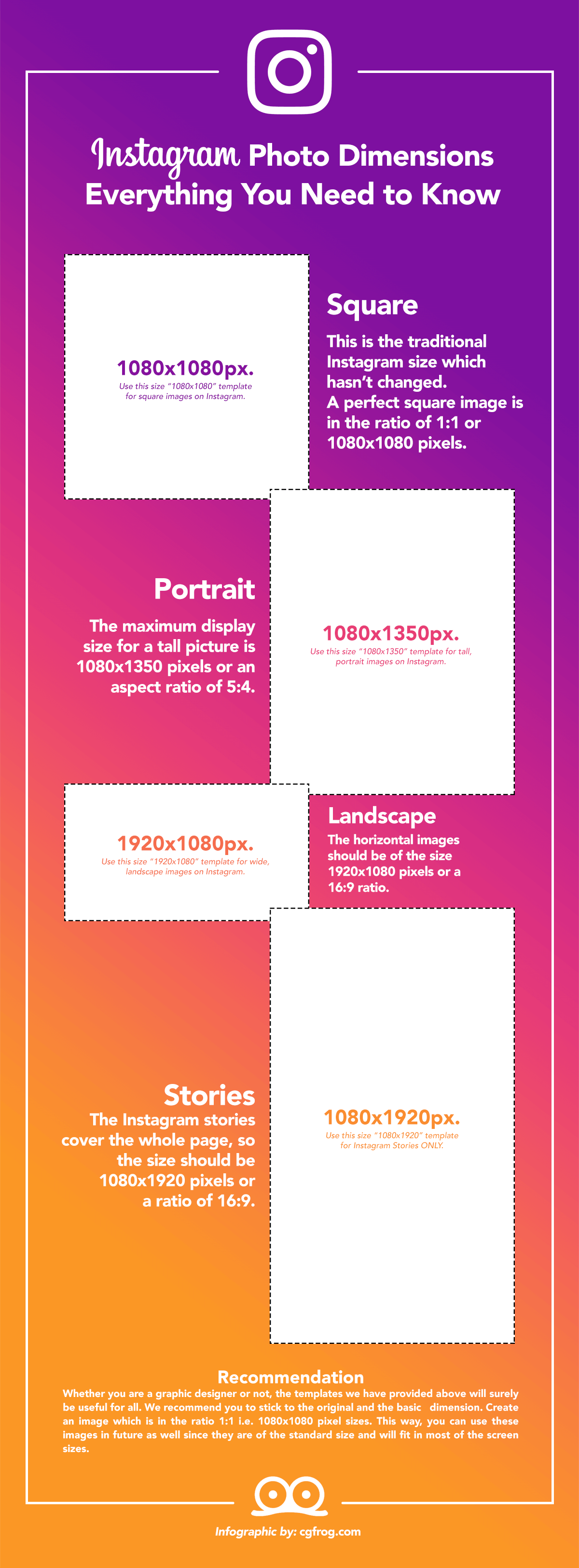 Infographic-Instagram Photo Dimensions and Size