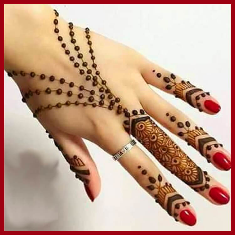Latest Arabic Finger Mehandi Designs (मेहंदी डिजाइन)