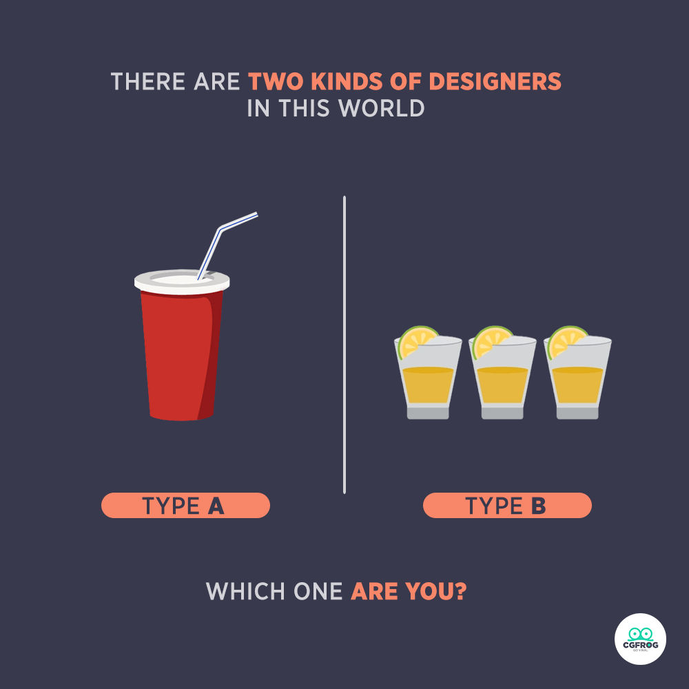 Types of Designers ColdDrinks vs vodka Shots