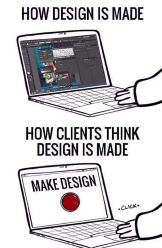 Graphic Design Memes How clints think