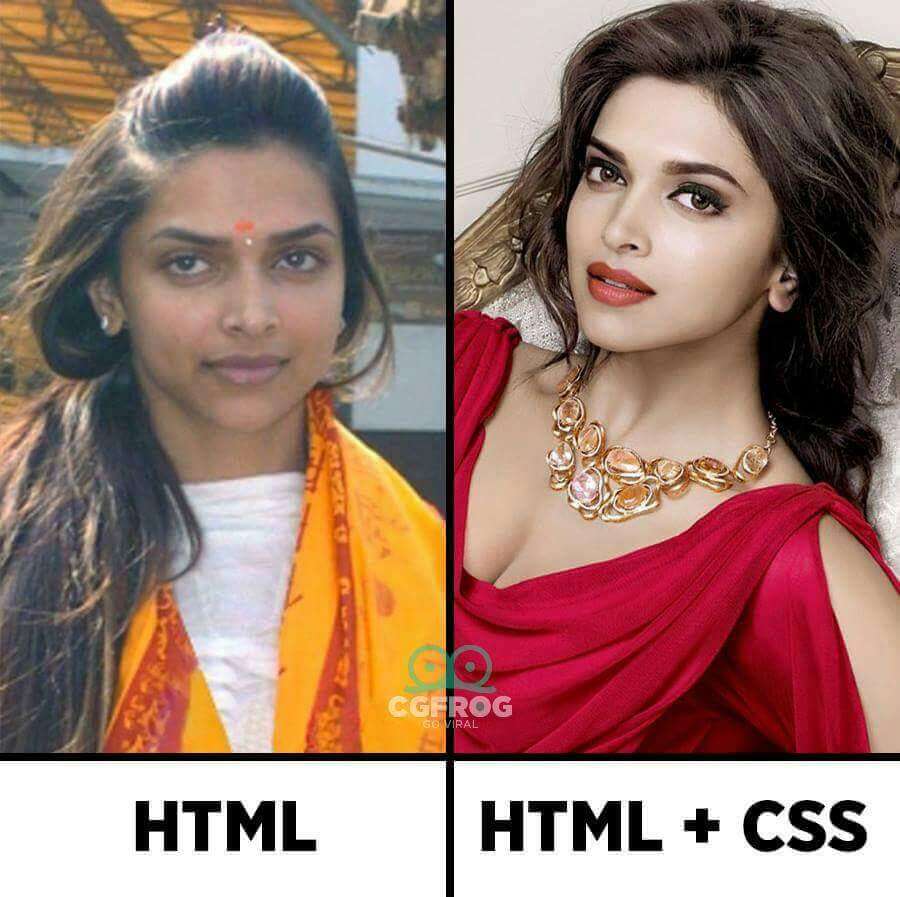 Html vs html with css Memes