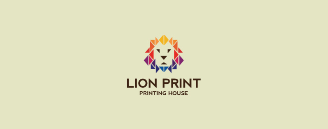 Lion Print Lion Logo Design Examples