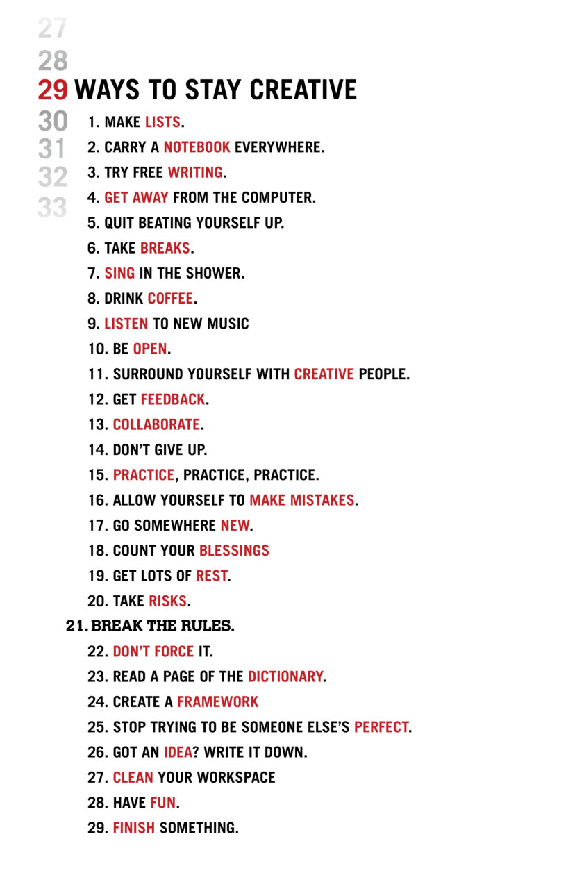 29 Effective Ways to Stay Creative and Be Successful