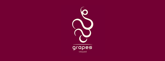 Grapes Fruit Logo Design