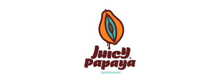 Juicy Papaya Fruit Logo Design