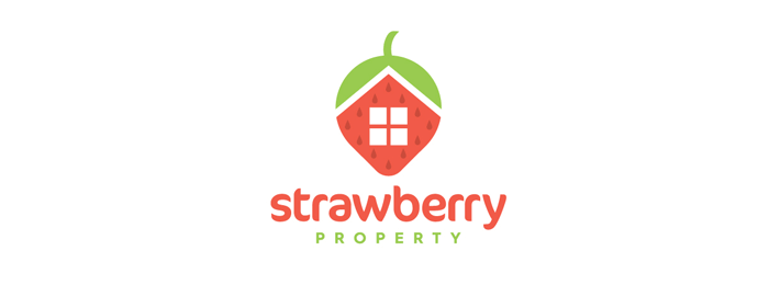 Strawberry Fruit Logo Design