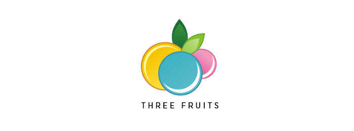 Three Fruits Fruit Logo Design