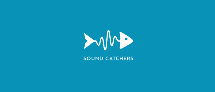 Sound catchers by Tanya Pugacheva Creative & Minimal Fish Logo Design