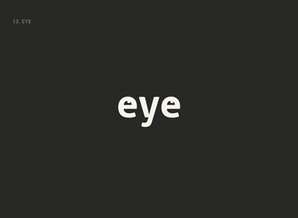 EYE - Best Clever Logos of Common Words in English Nouns
