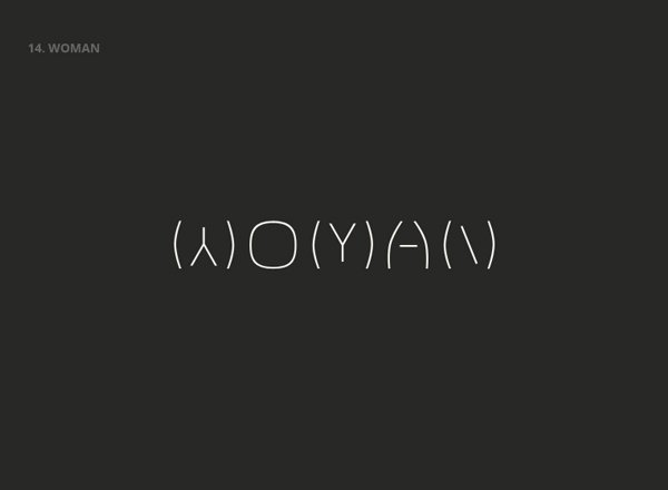 WOMEN - Best Clever Logos of Common Words in English Nouns