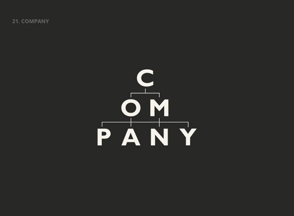 COMPANY - Best Clever Logos of Common Words in English Nouns