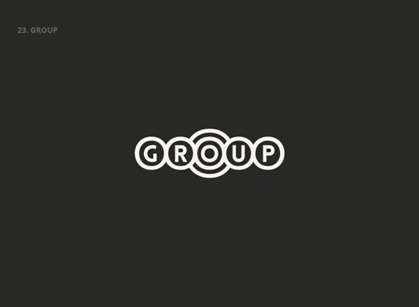 GROUP - Best Clever Logos of Common Words in English Nouns