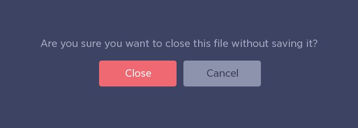UI Examples of Close Button