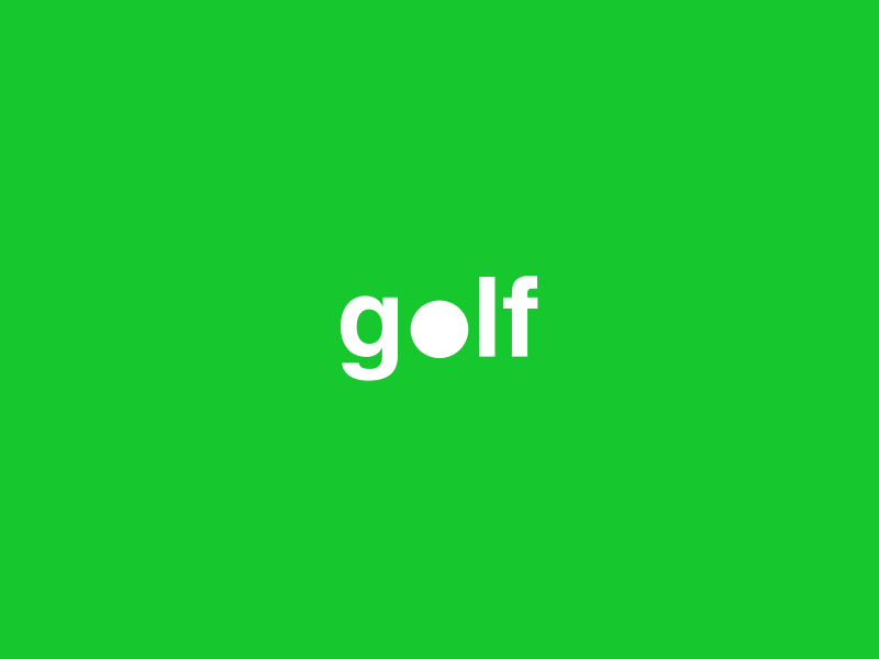 Golf Gif Typography Sports Logo Design