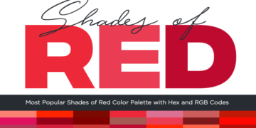 Most Popular Shades of Red Color Palette with Hex and RGB Codes