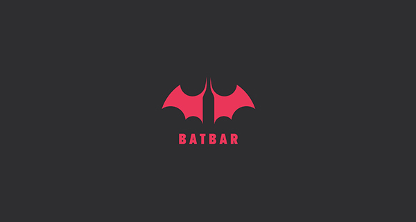 Best New Negative Space Logo Designs Batbar Designer MiroKozel